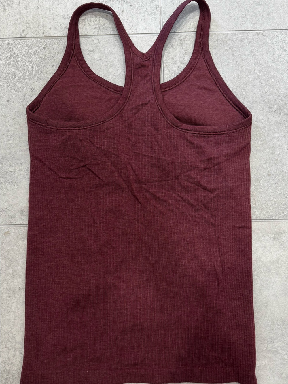 Lululemon Racerback Ribbed Ebb to Flow - Burgundy - Picture 2 of 3